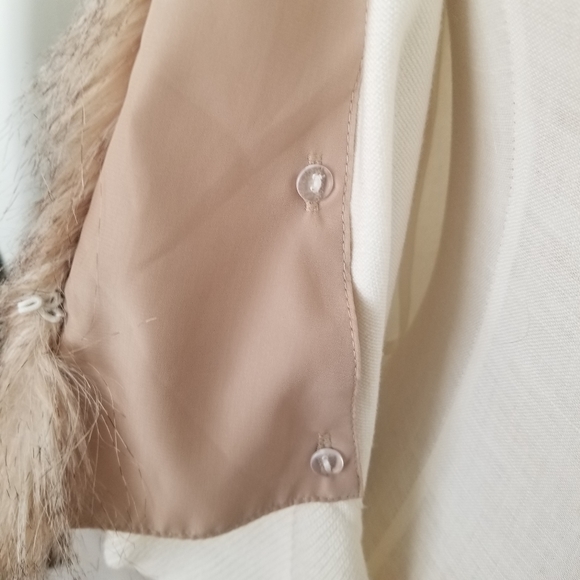 WHBM Faux Fur Collar Drape Cardigan - Picture 11 of 16